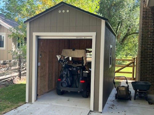 8 x 12 Golf Cart Shed