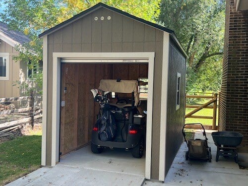 8x10 Golf Cart Storage Shed