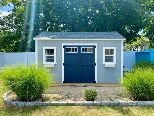 8x12 Ranch Shed Dark Blue