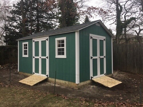 8x12 Ranch Shed Green