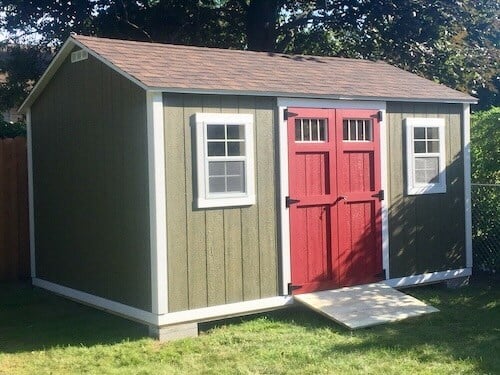 8x12 Ranch Shed Red